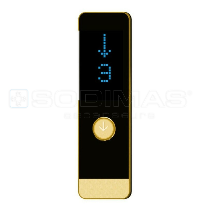 Boite palière Black Pad gold 1 bouton flèche descente + afficheur