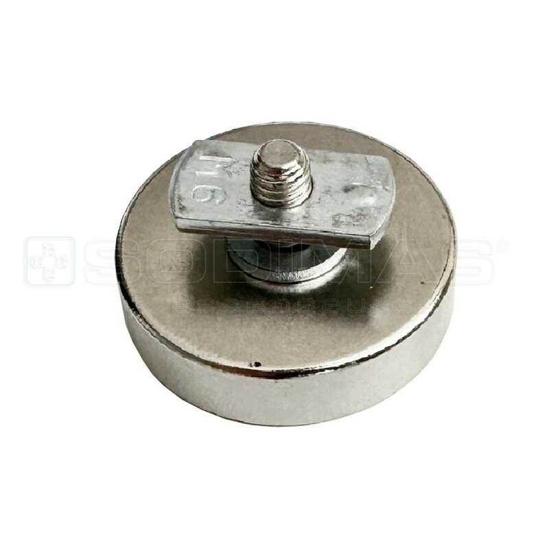 Fixation magnetique pour rail support graisseur auto