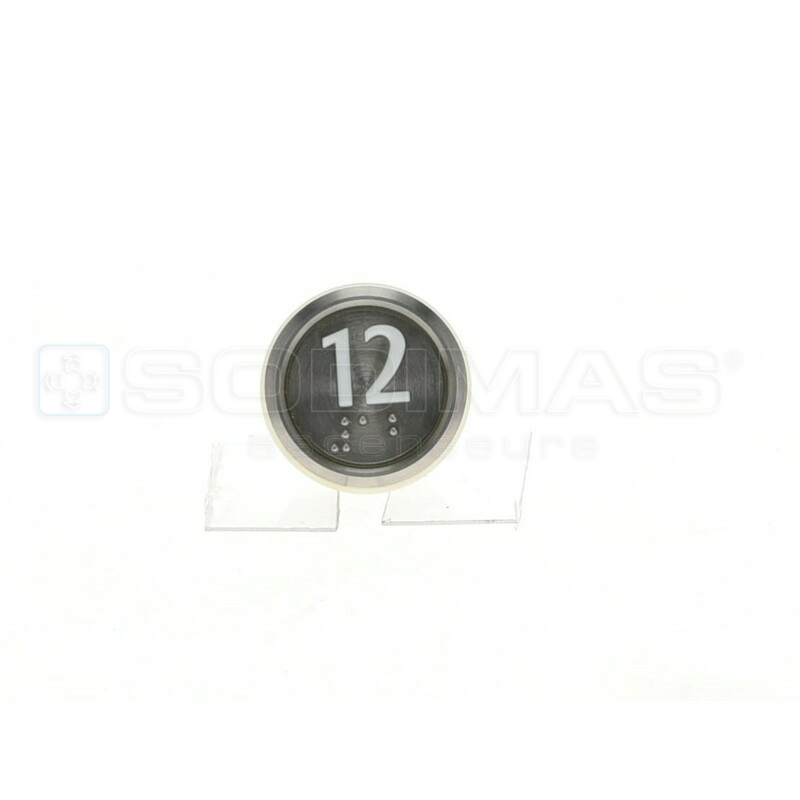 Bouton Cyntra 12 IP54 lumineux bleu 1 contact 1 connecteur