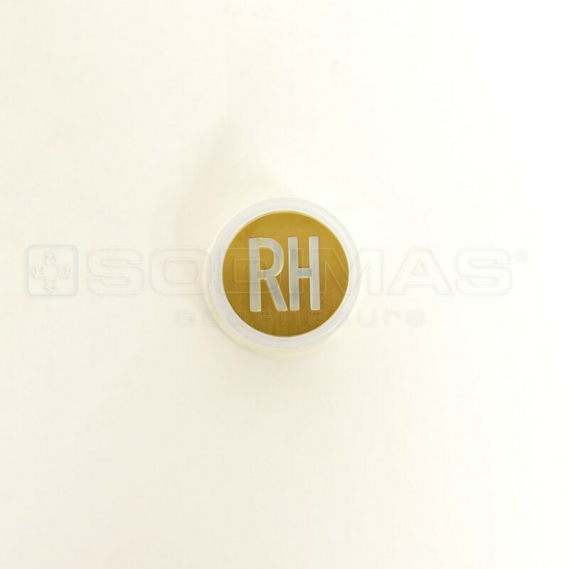 BOUTON CYNTRA RH LUMINEUX BLEU OR BROSSE