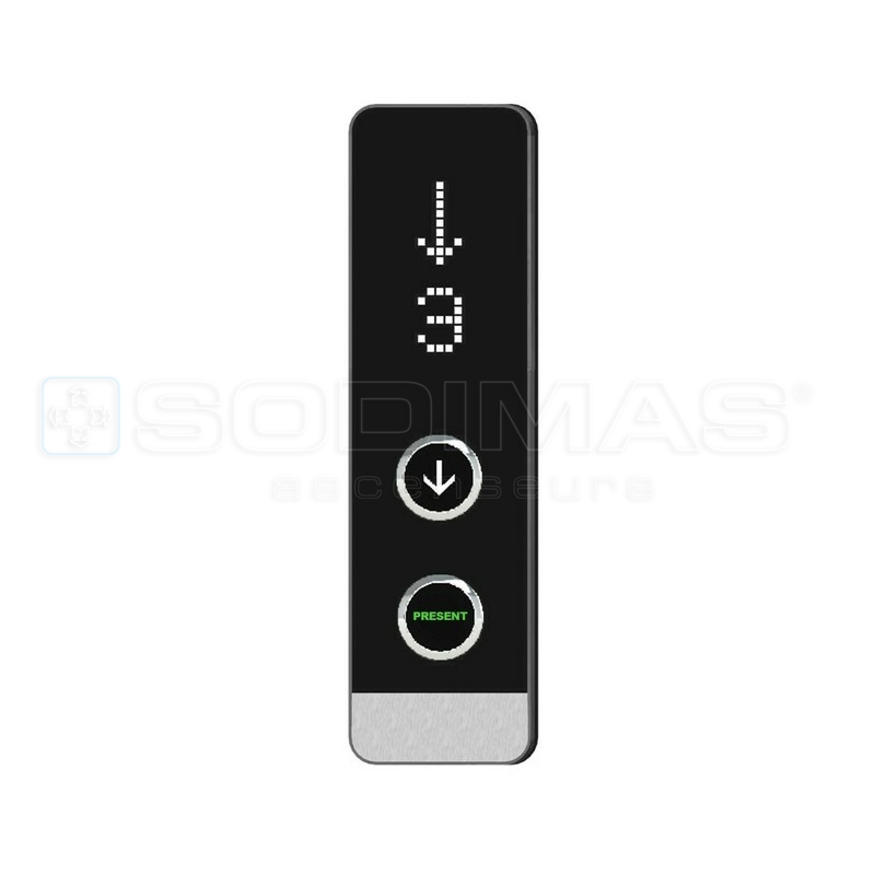 blackpad inox 1 bouton desc + 1 voyant présent + afficheur