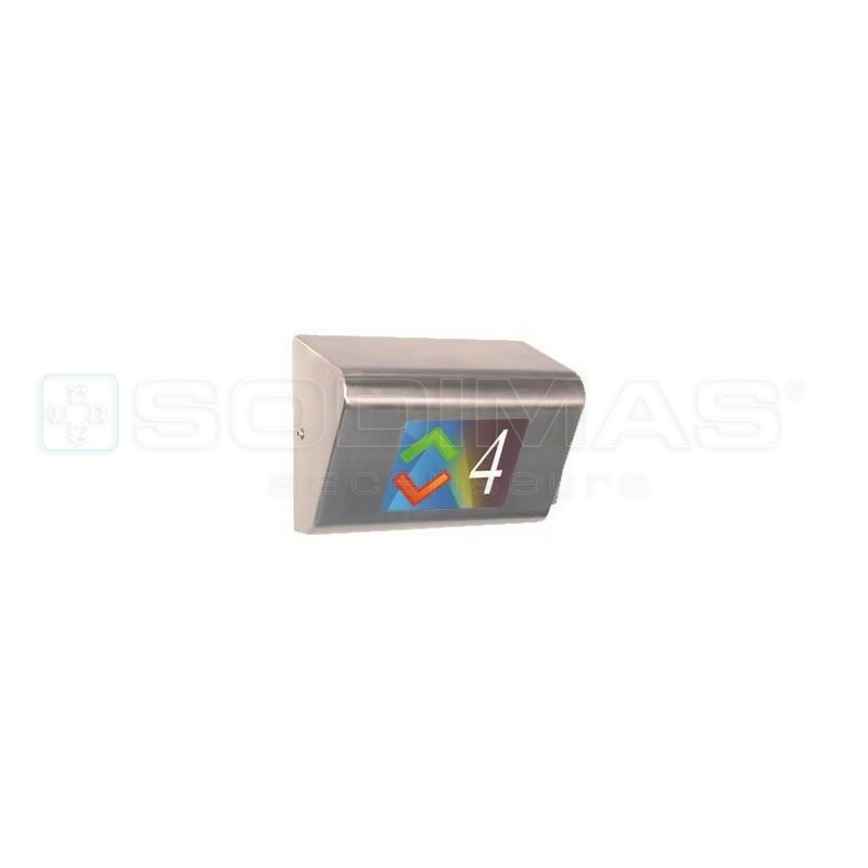 Plastron applique inox horizontal, afficheur 4,3 pouces SAF, montage Anti-vandale, dimension 178 x 130 mm, fixation vis