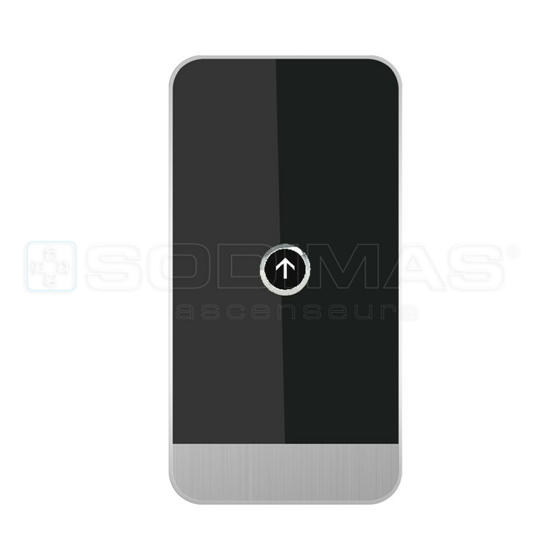 Black pad wide 1 bouton montée 2NO
