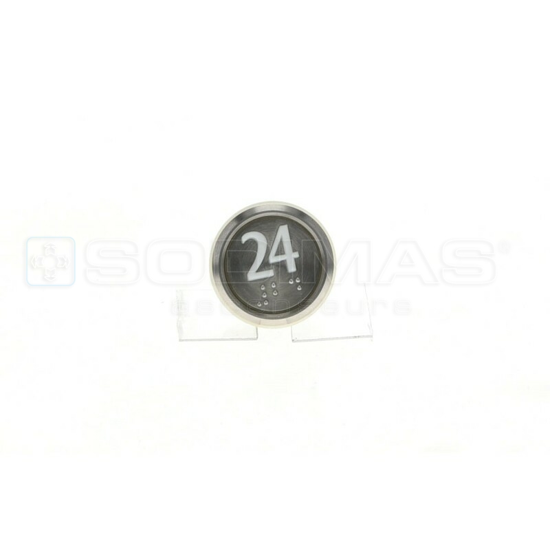 Bouton Cyntra 24 IP54 lumineux bleu 1 contact 1 connecteur