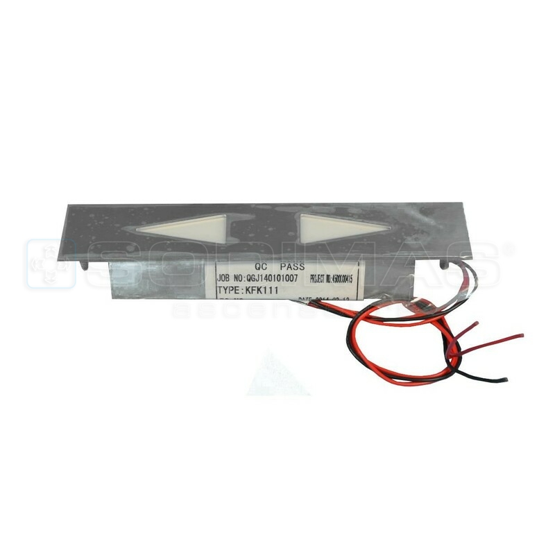 Plastron flèches montant cabine L 40 x H 185 mm