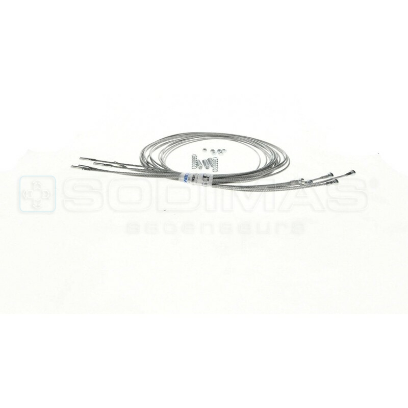 Câble acier-ressort-écrou OC 2 Vtx portes palières PL 700 SD20