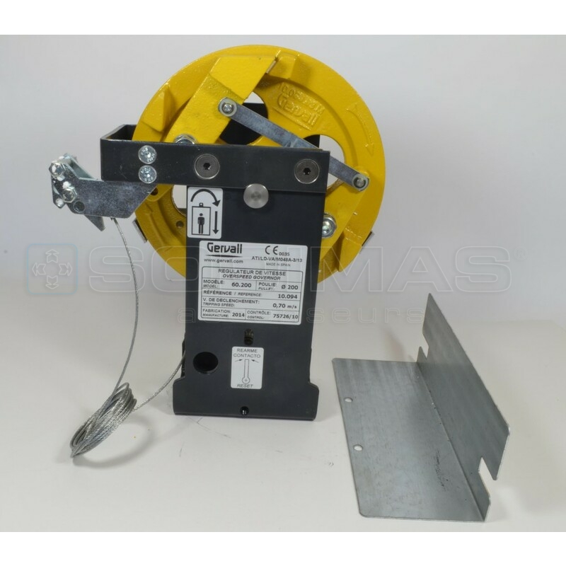 Limiteur de vitesse GERVALL simple sens diamètre 200 mm Type 10-090 Vitesse de prise 0,80 m/s