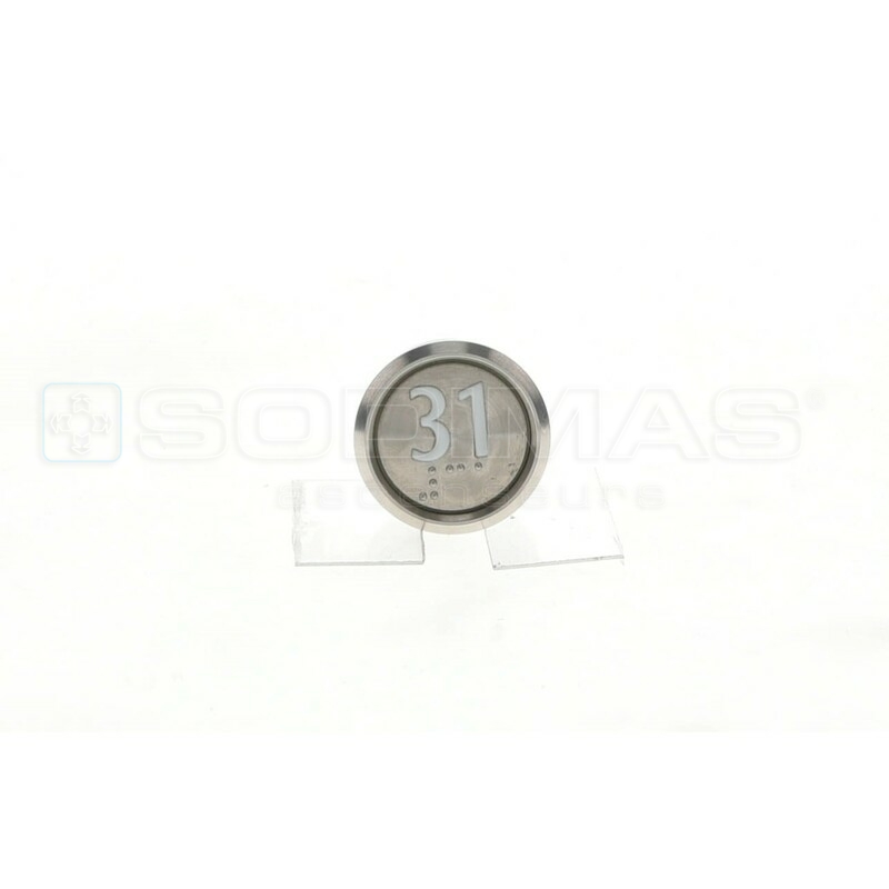 Bouton Cyntra 31 IP54 lumineux bleu 1 contact 1 connecteur