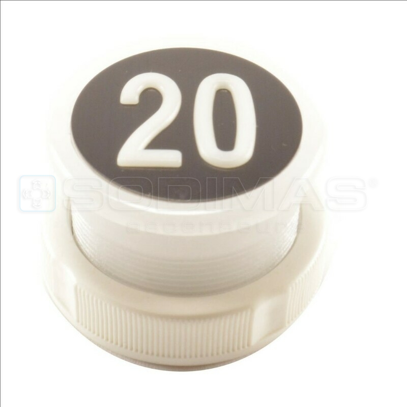 Bouton Cyntra V2 noir brossé 20