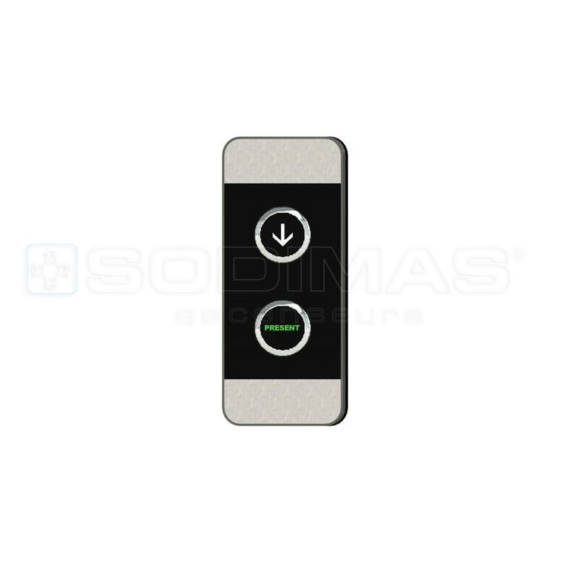 Blackpad inox 1 bouton descente + 1 voyant présent