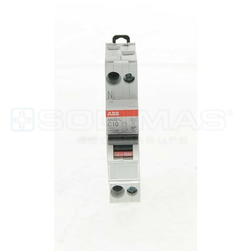 Disjoncteur PH/N - COURBE C- 10A PDC 6kA