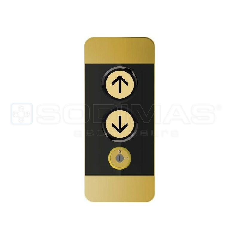 Boite palière Black Pad-V2 OR - 2 boutons + 1 C/C