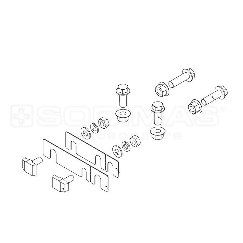 Sachet de visserie T1 attaches de guide doubles pylône