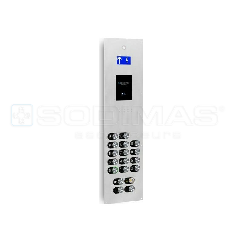 Plastron inox brossé 30/10 avec angles arrondis - montage à encastrer en façade avec visserie anti-vandale fournie (plastron Evolya/Démon)