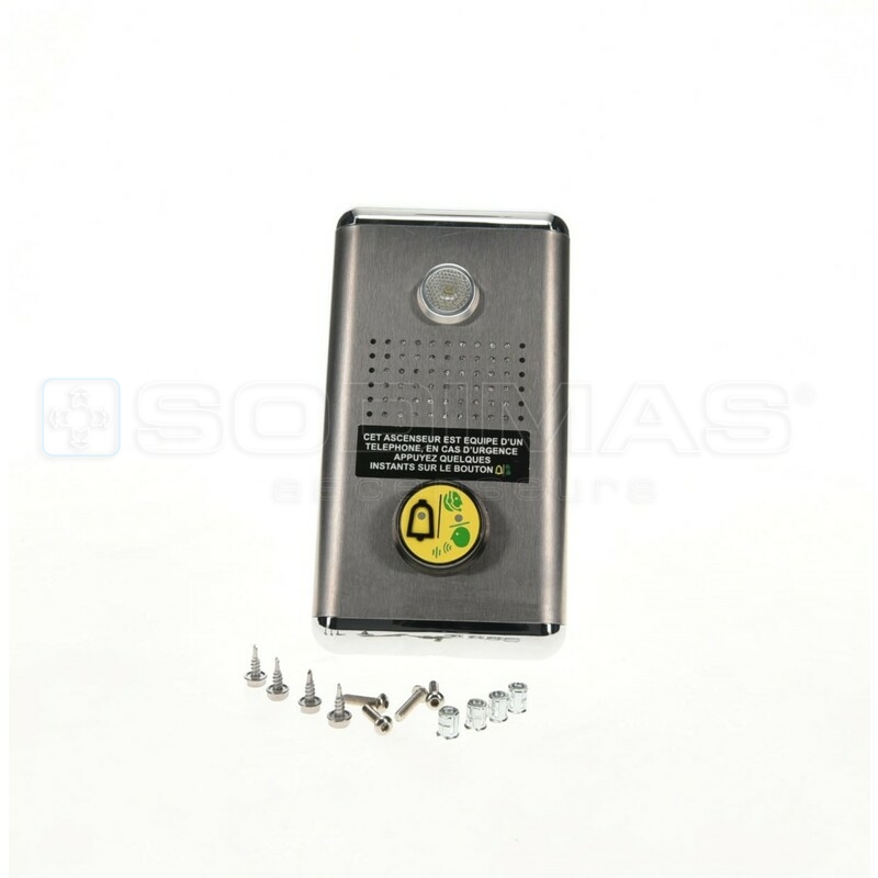 Plastron téléphone avec bouton alarme et éclairage de secours en applique pour Sodiaphone