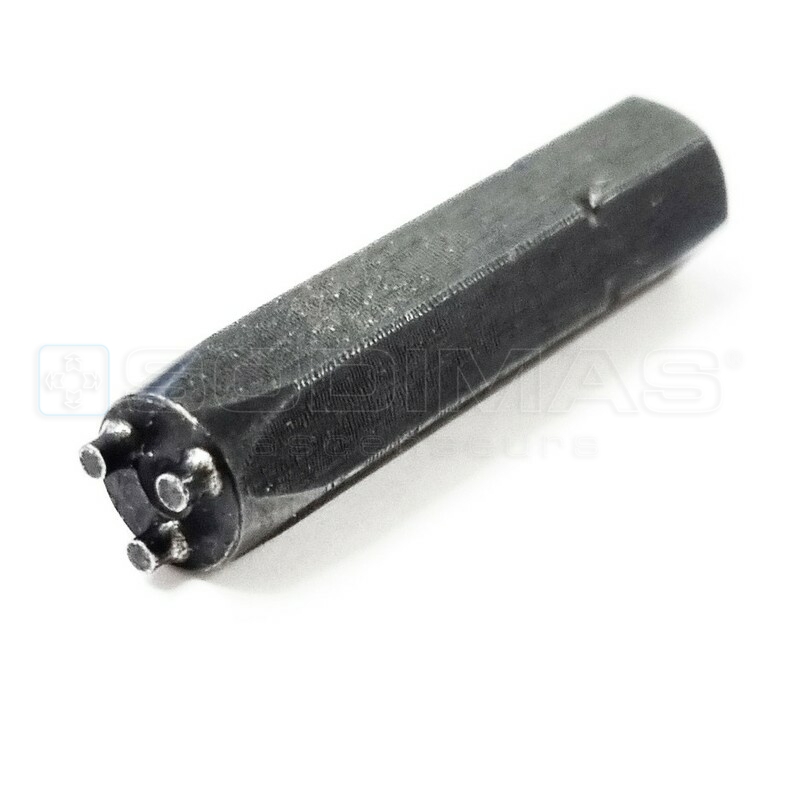 Embout pour visserie anti-vandale empreinte 3 trous