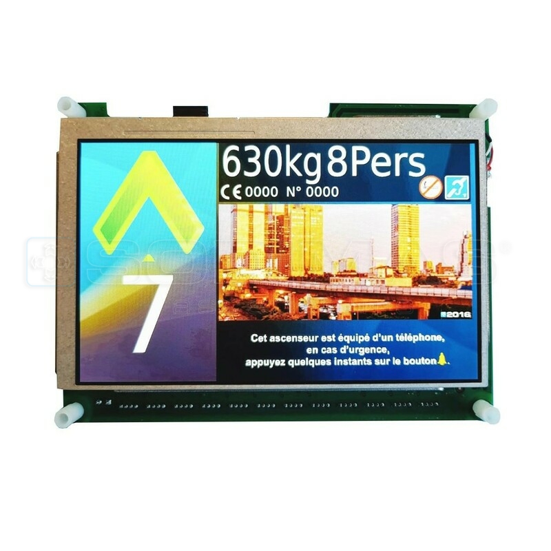 Afficheur LCD 7 pouces web couleur - Protocole CAN-contient 37SO020P00039