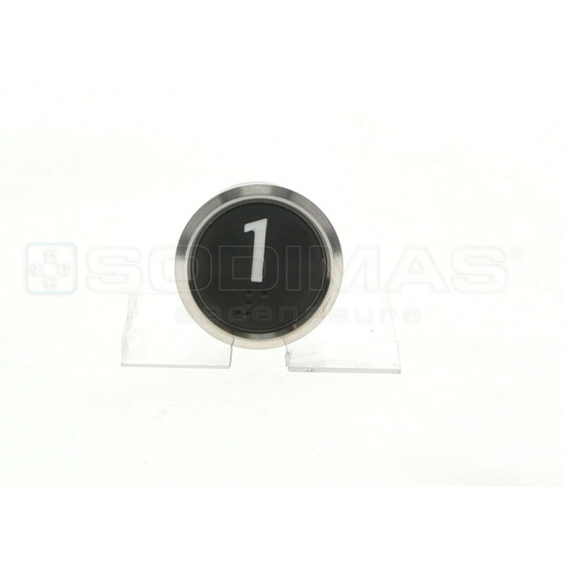 Bouton IP65 V2 noir brossé 1