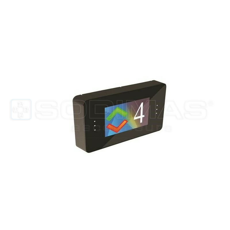 Plastron applique PMMA horizontal, afficheur 4,3 pouces SAF, avec gong, dimension 175 x 97 mm, fixation vis