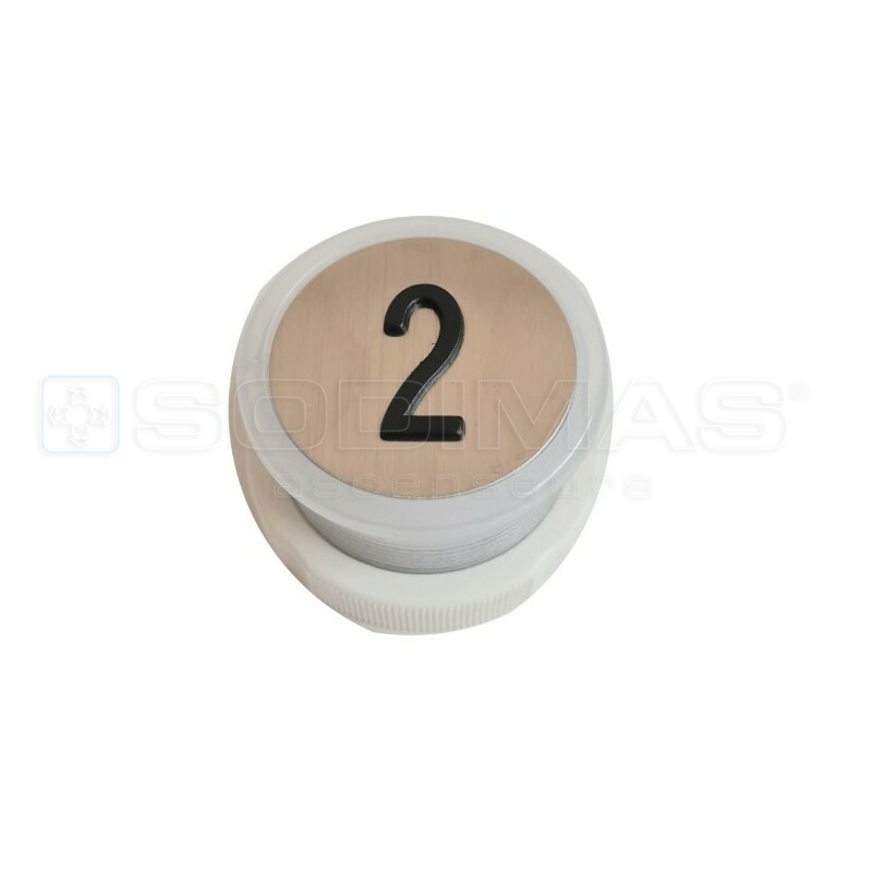 Bouton Cyntra V2 inox brossé 2