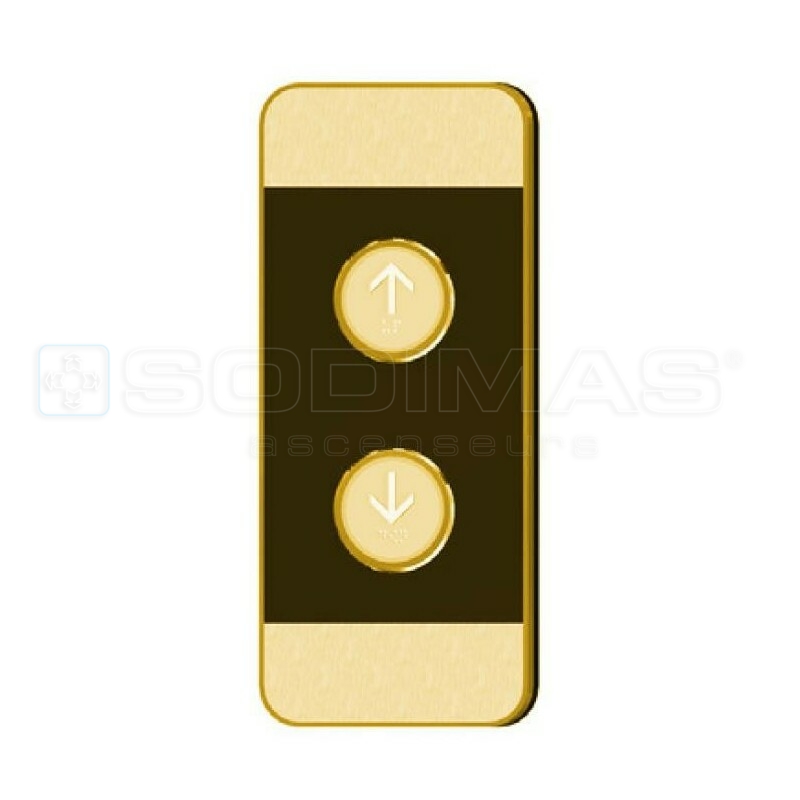 Boite palière Black Pad gold 2 boutons duplex