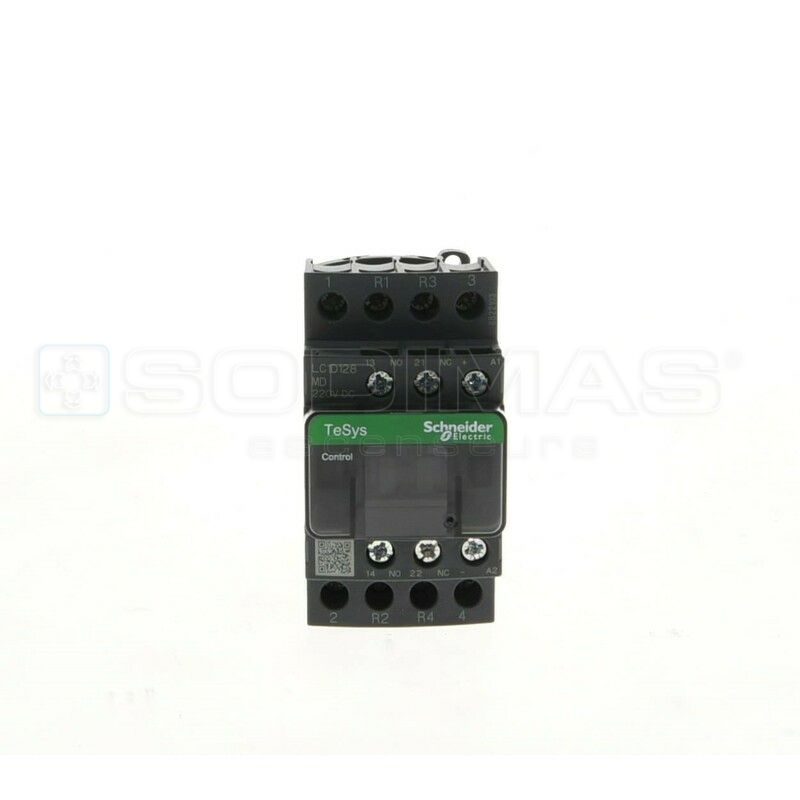Contacteur tétrapolaire 25 A - 1F+1O - 220 VCC - LC1D128MD