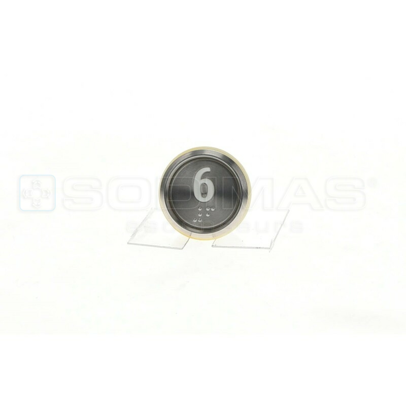 Bouton Cyntra 6 IP54 lumineux bleu 1 contact 1 connecteur