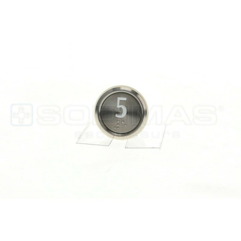 Bouton Cyntra 5 IP54 lumineux bleu 1 contact 1 connecteur
