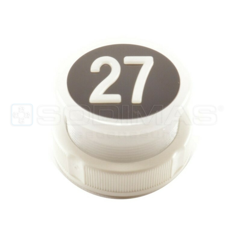 Bouton Cyntra V2 noir brossé 27