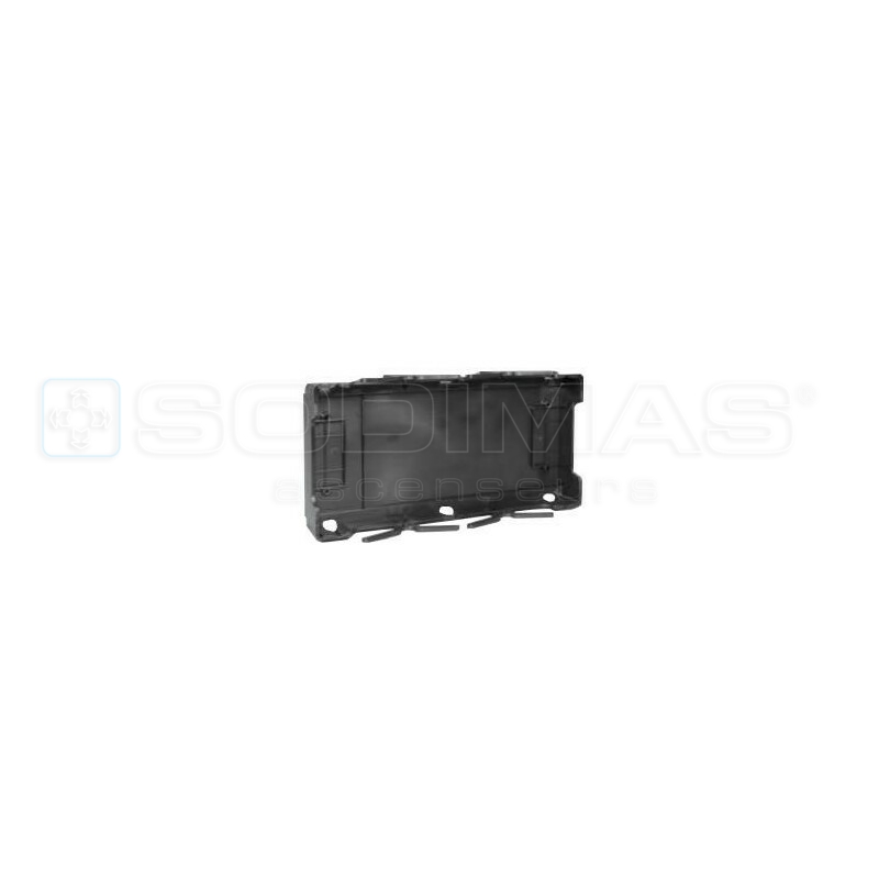 Boîtier arrière pour plastron encastré noir + visserie
