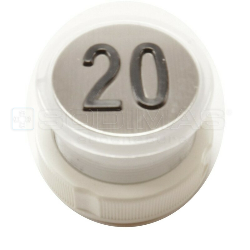 Bouton Cyntra V2 inox brossé 20