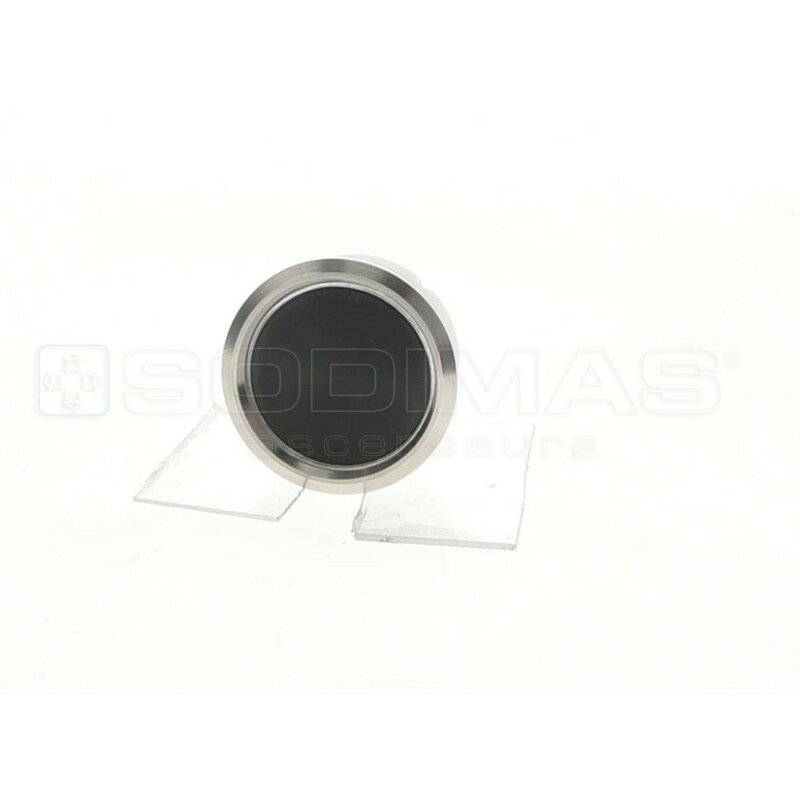 Bouton IP65 V2 noir brossé cache