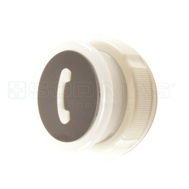 Bouton Cyntra V2 noir brossé teléphone