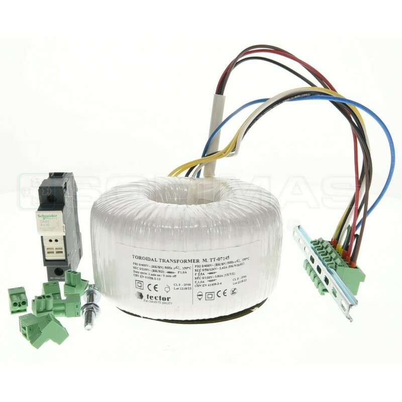 Kit transformateur 400 VA - 230/400 V - S1 : 56/124 V - S2 : 120 V + 1 porte-fusible