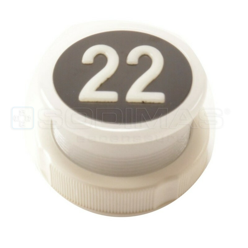 Bouton Cyntra V2 noir brossé 22