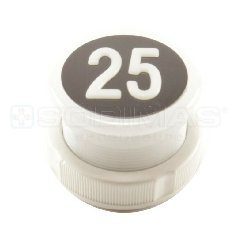 Bouton Cyntra V2 noir brossé 25