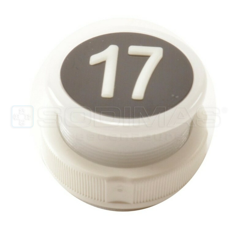 Bouton Cyntra V2 noir brossé 17