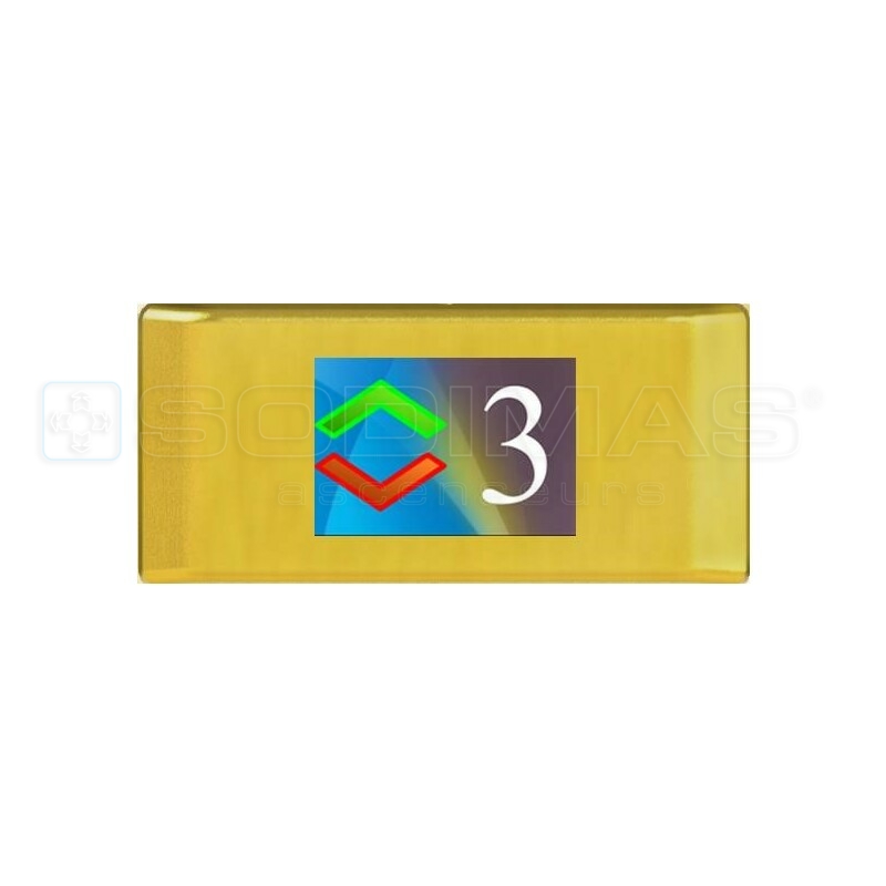 Boitier applique 3,5" sans gong, finition or miroir