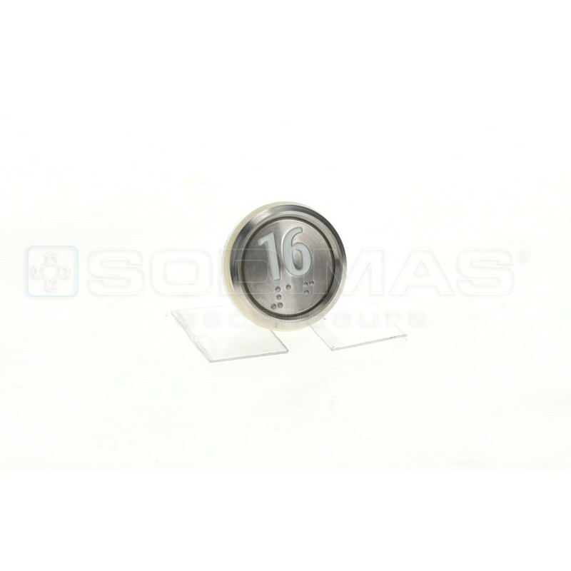 Bouton Cyntra 16 IP54 lumineux bleu 1 contact 1 connecteur