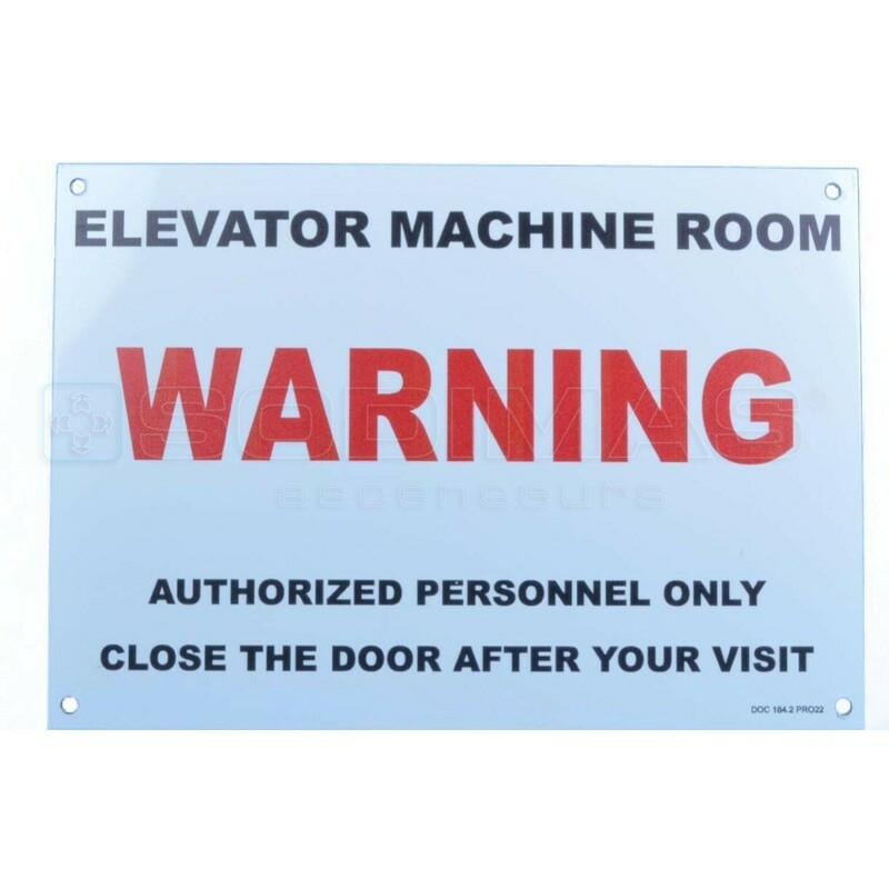 Plaque danger machinerie DOC 184.2 PRO22 (UK)