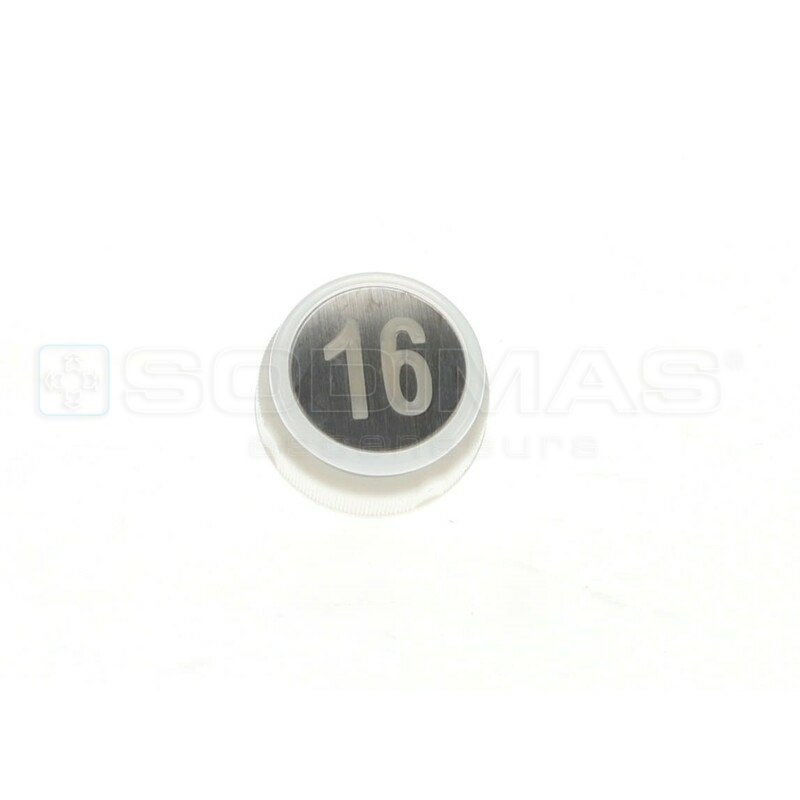 Bouton Cyntra inox brossé 16