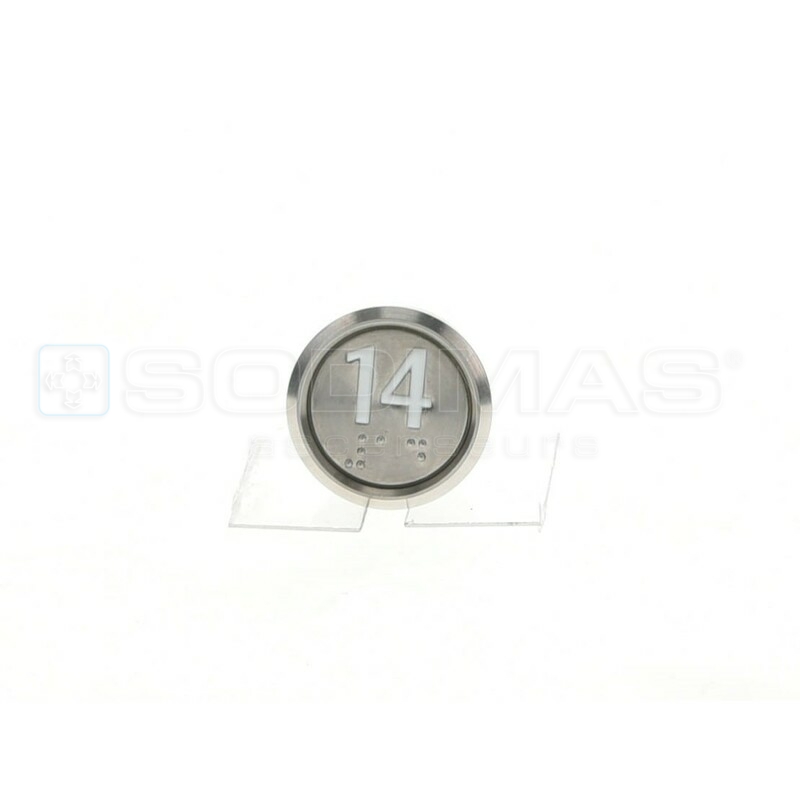 Bouton Cyntra 14 IP54 lumineux bleu 1 contact 1 connecteur