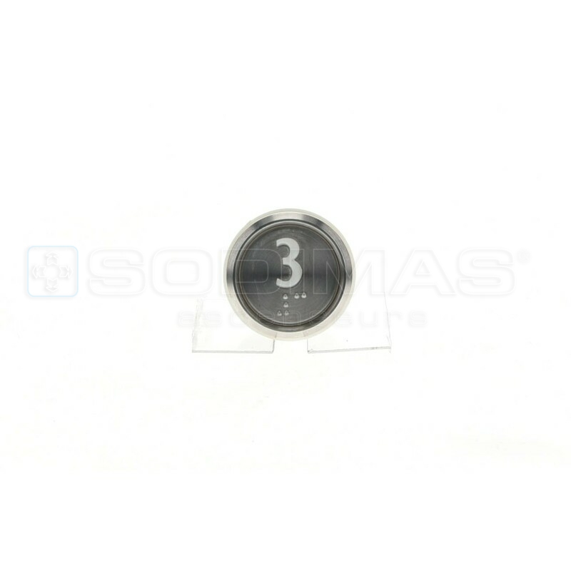 Bouton Cyntra 3 IP54 lumineux bleu 1 contact 1 connecteur