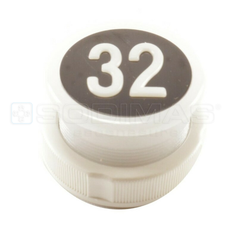 Bouton Cyntra V2 noir brossé 32
