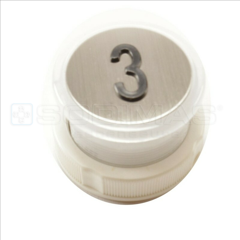 Bouton Cyntra V2 inox brossé 3