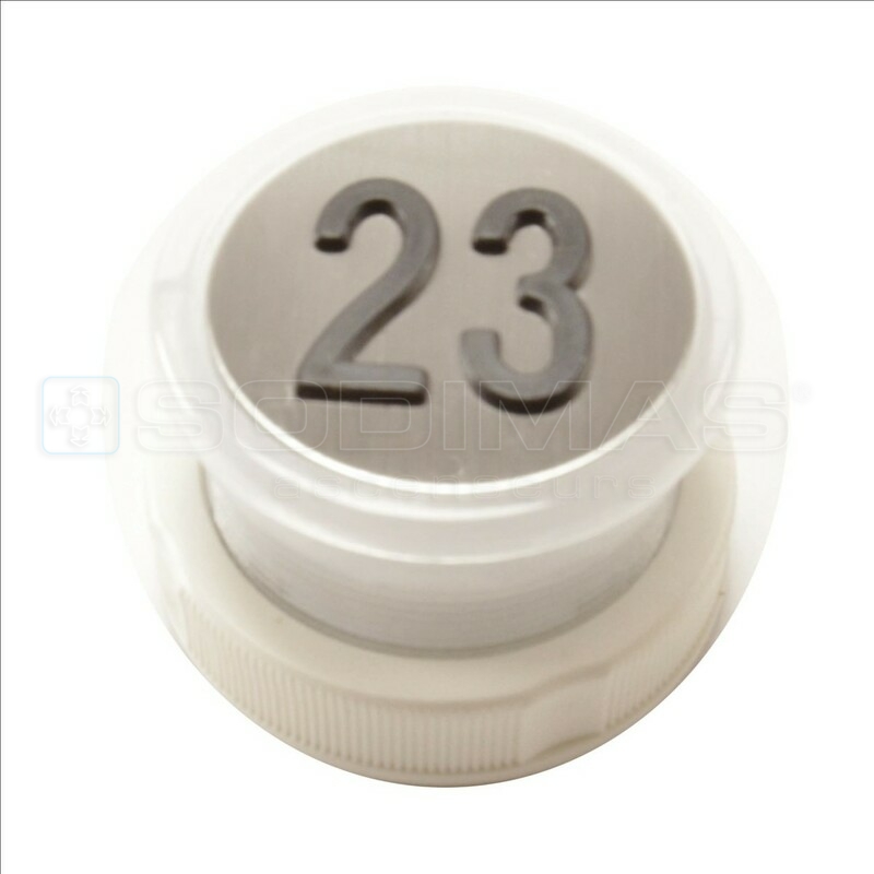 Bouton Cyntra V2 inox brossé 23