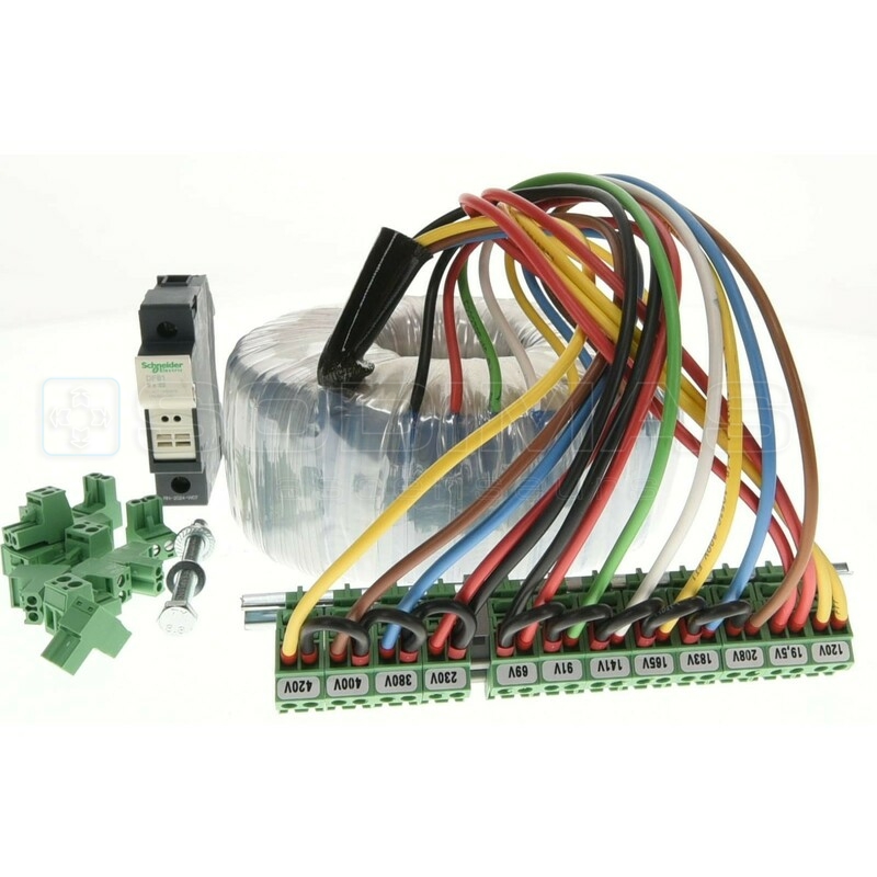 Kit transformateur 600 VA multi-tension + 1 porte-fusible