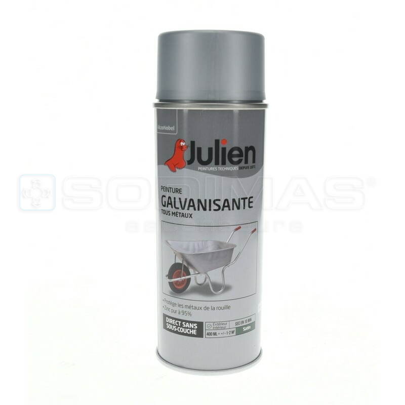 Bombe peinture galvanisante mat 400 ml