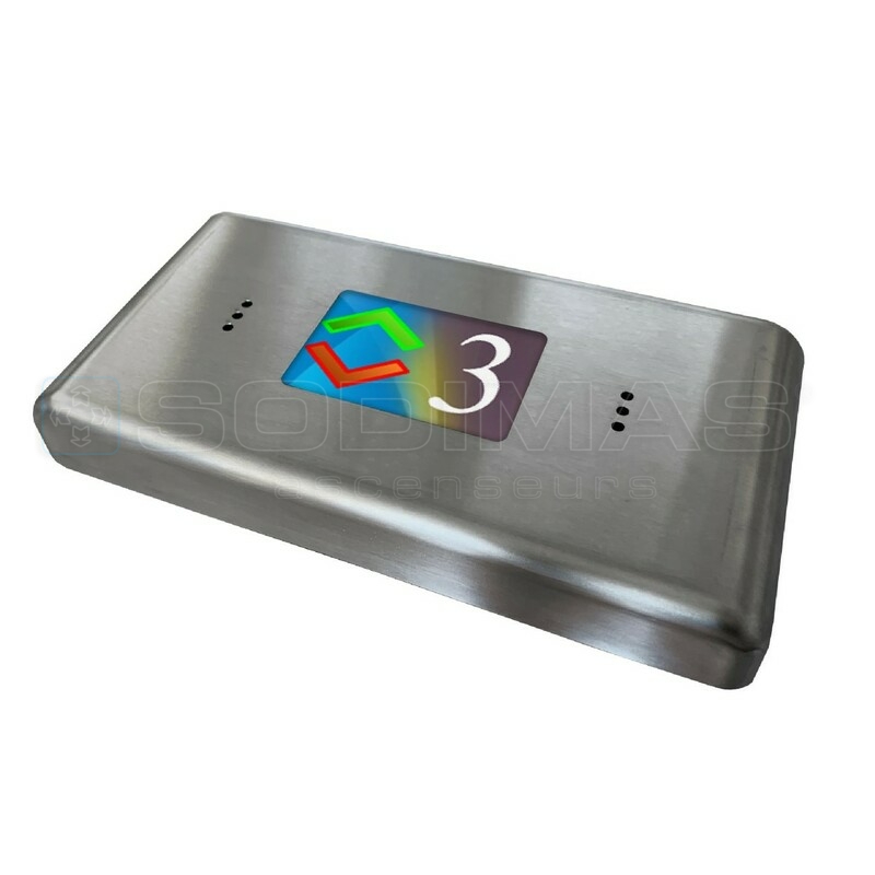Boitier applique 220x110x30 inox aff SAF 3.5" H/V + Gong