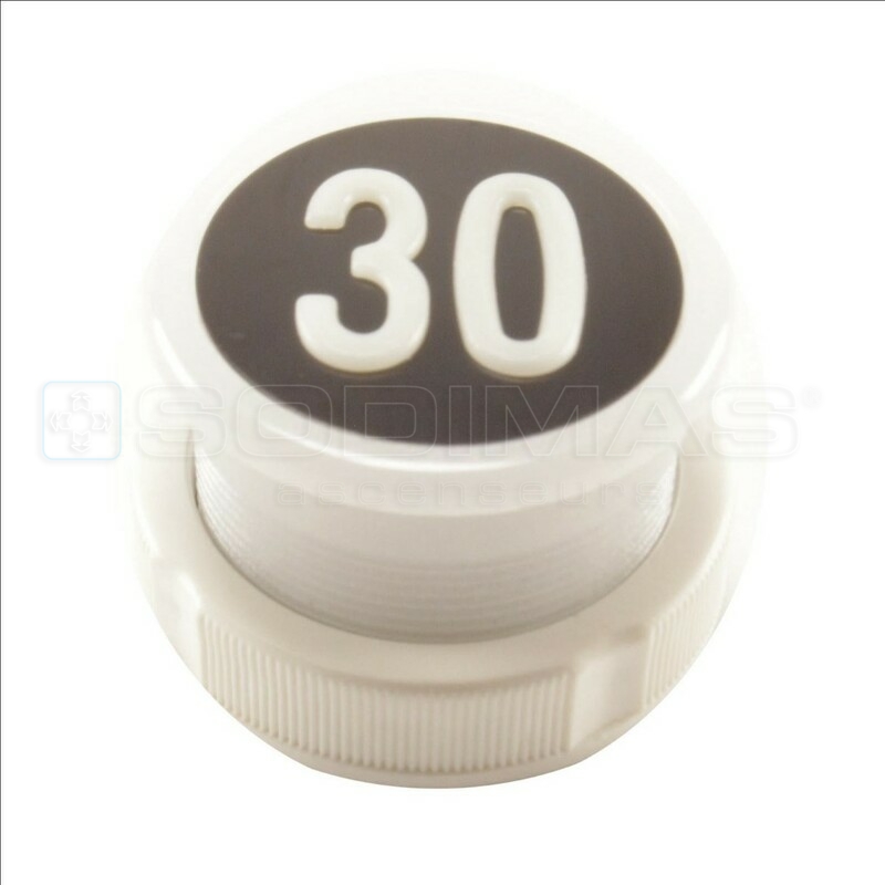 Bouton Cyntra V2 noir brossé 30